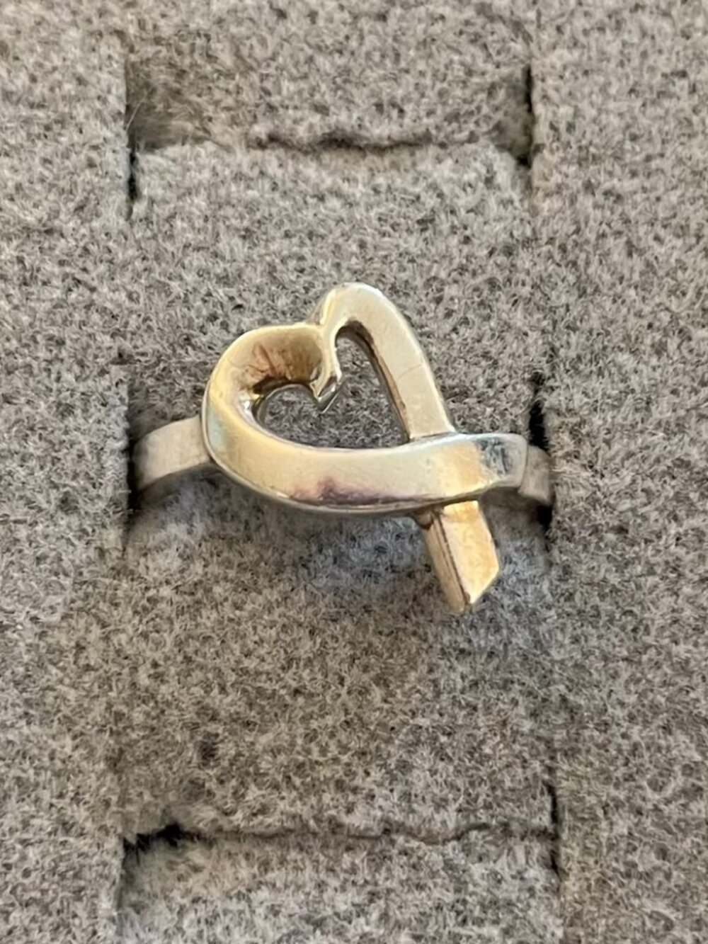 Sterling Silver Tiffany Loving Heart Ring Sz 5.5 Classic Paloma Picasso $299
